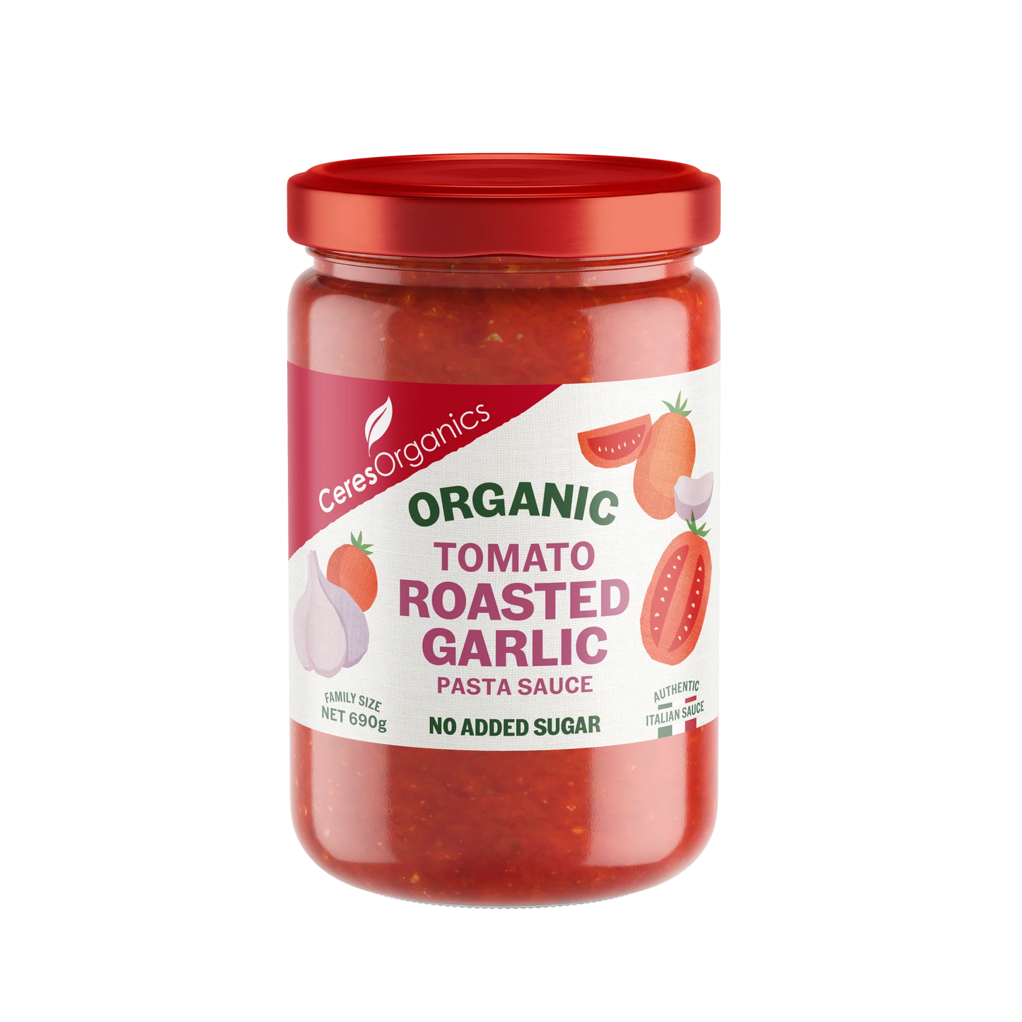 Organic Pasta Sauce Tomato Roasted Garlic