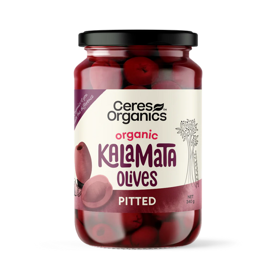 Organic Kalamata Olives Pitted 340g