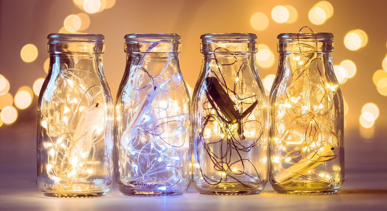 2m Plug Sliver WW 20 LED Seed Light String