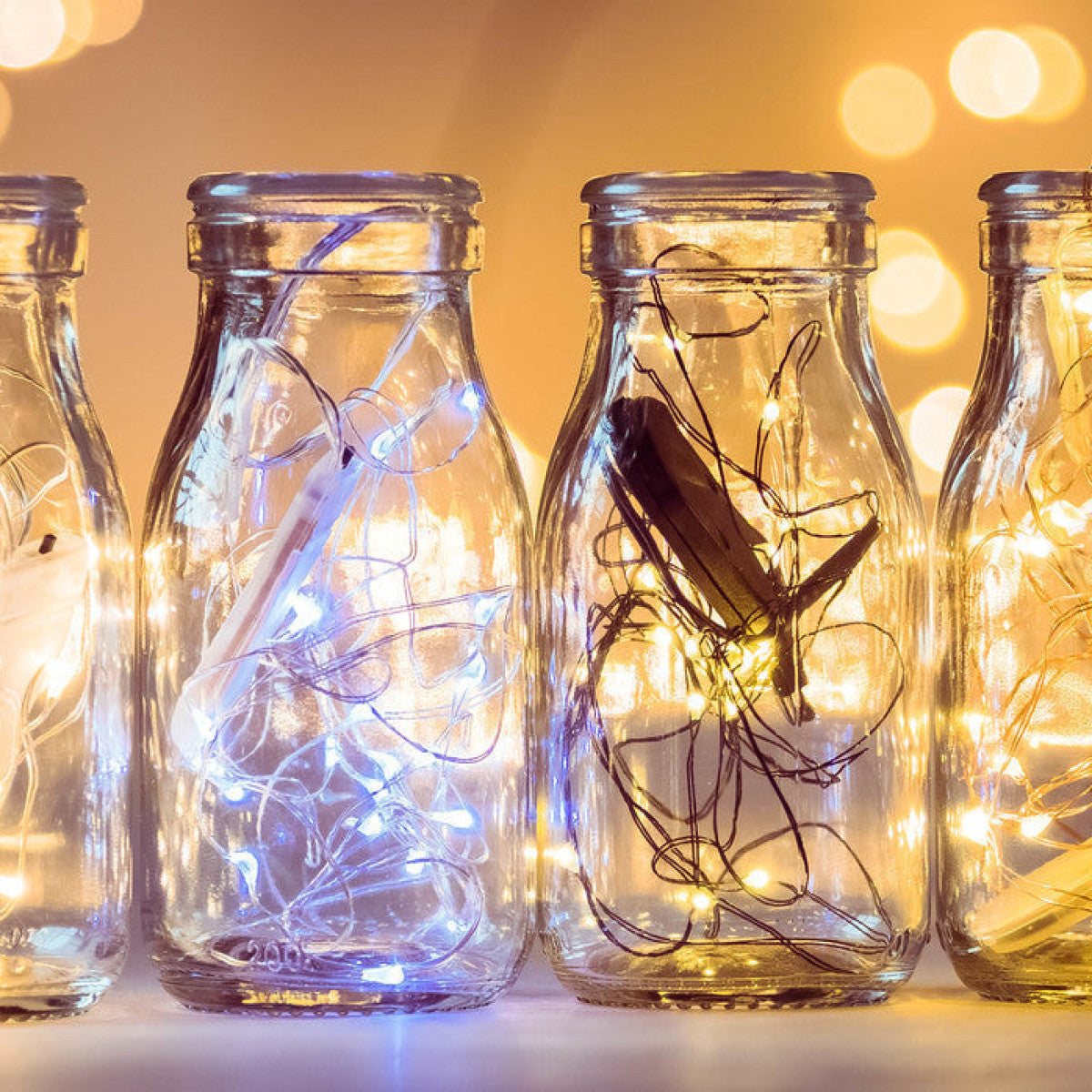2m Plug Sliver WW 20 LED Seed Light String