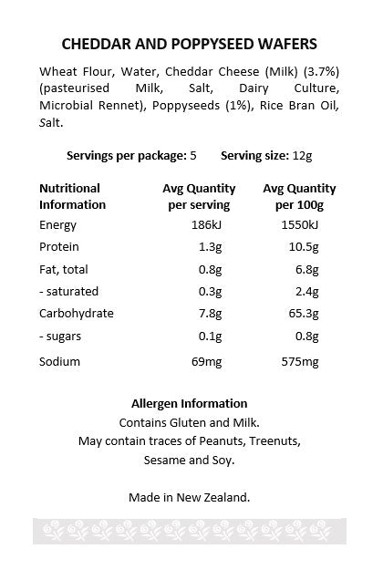 Cheddar Poppy Seed Wafers