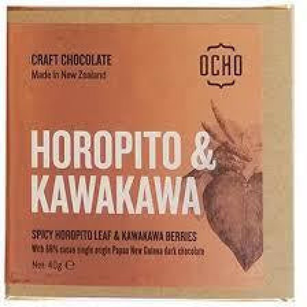 Ocho Horopito & Kawakawa Chocolate 66% Cacao 40G