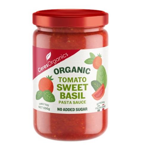 Organic Tomato, Sweet Basil Pasta Sauce - 690g