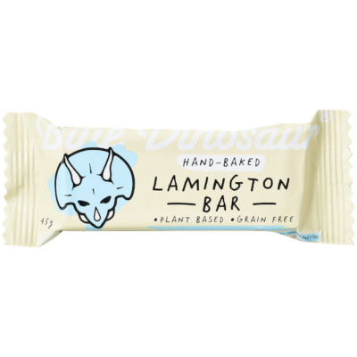 Blue Dinosaur Lamington Snack Bar 45g
