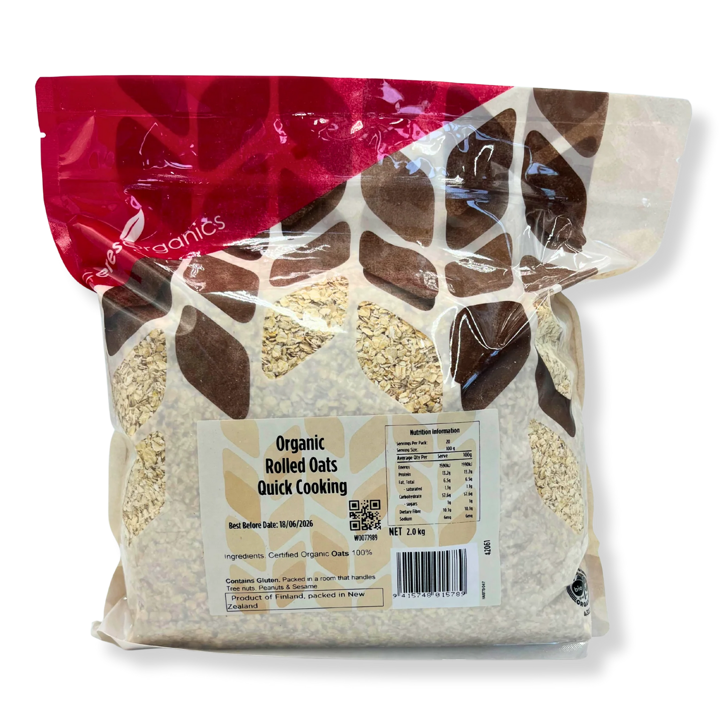 Ceres Organic Quick Cook Oats 2kg