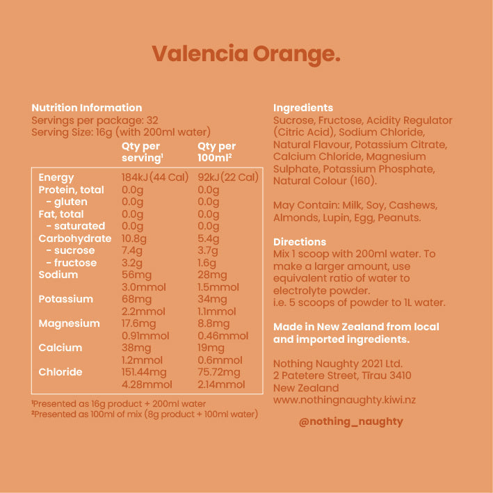 Electrolyte Hydration Powder - Valencia Orange