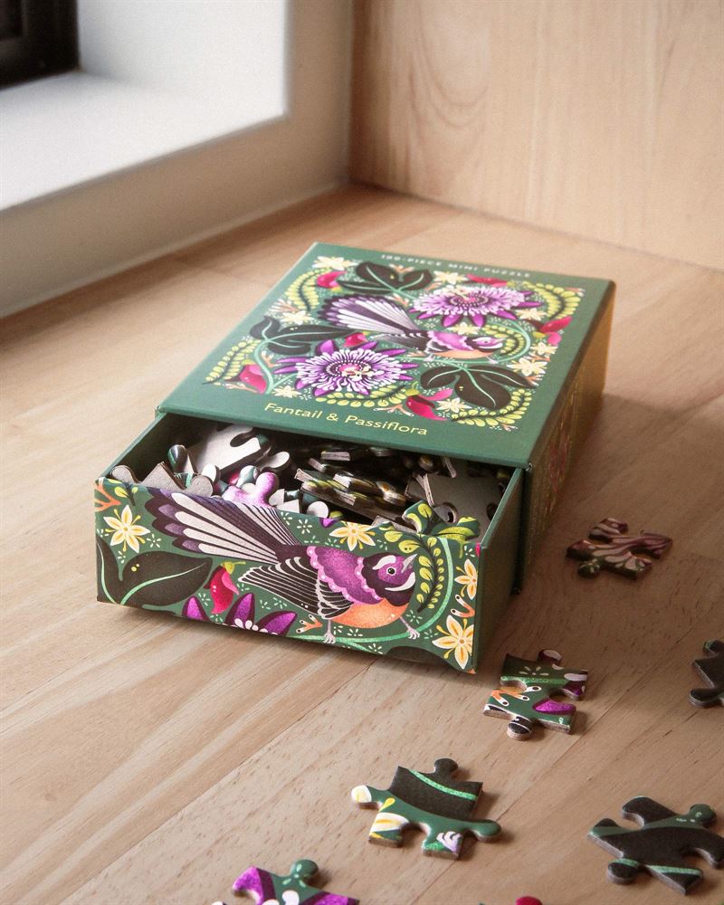 Piece Time Fantail & Passiflora 100 Pce Mini Puzzle