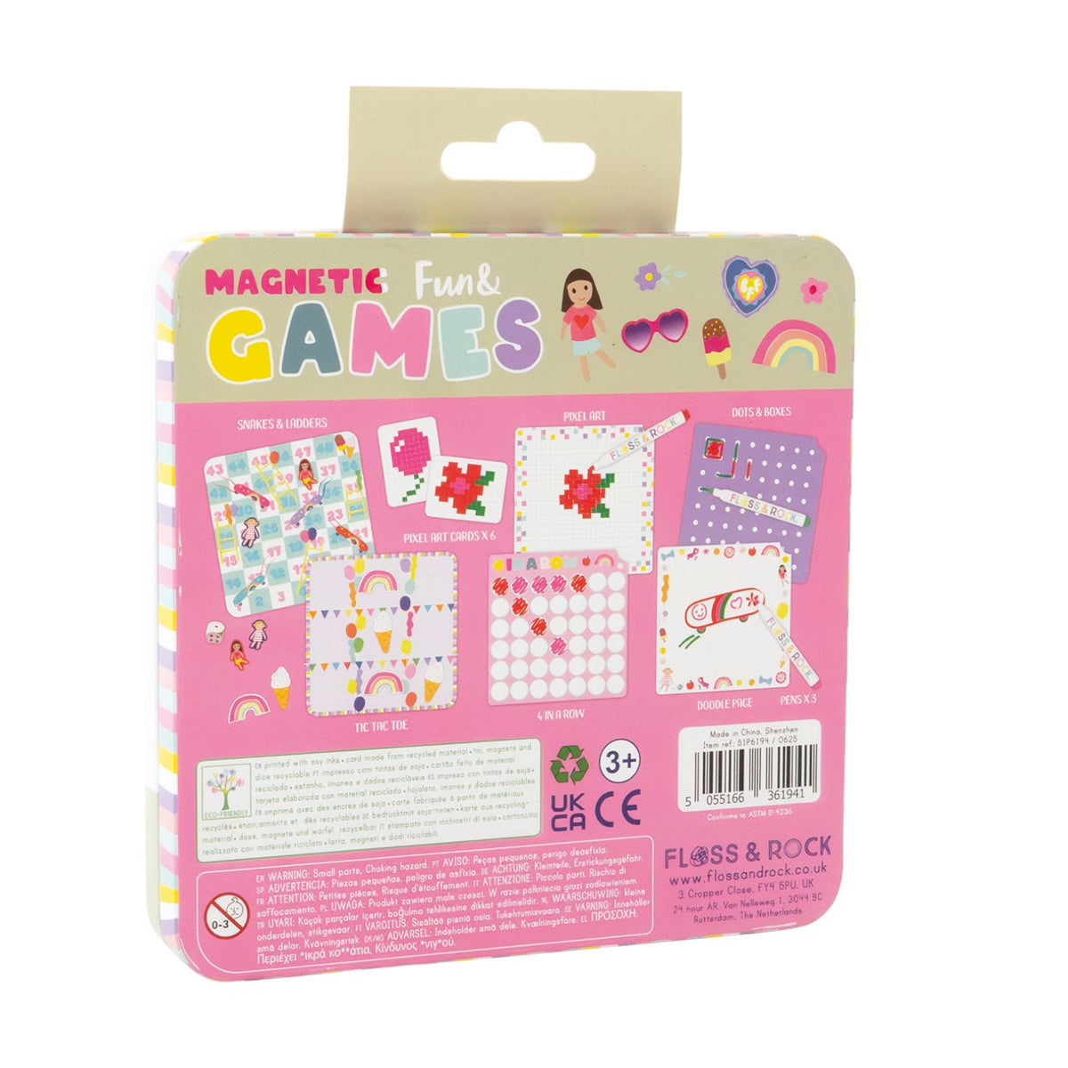 Floss & Rock Best Friends Magnetic Fun & Games Tin
