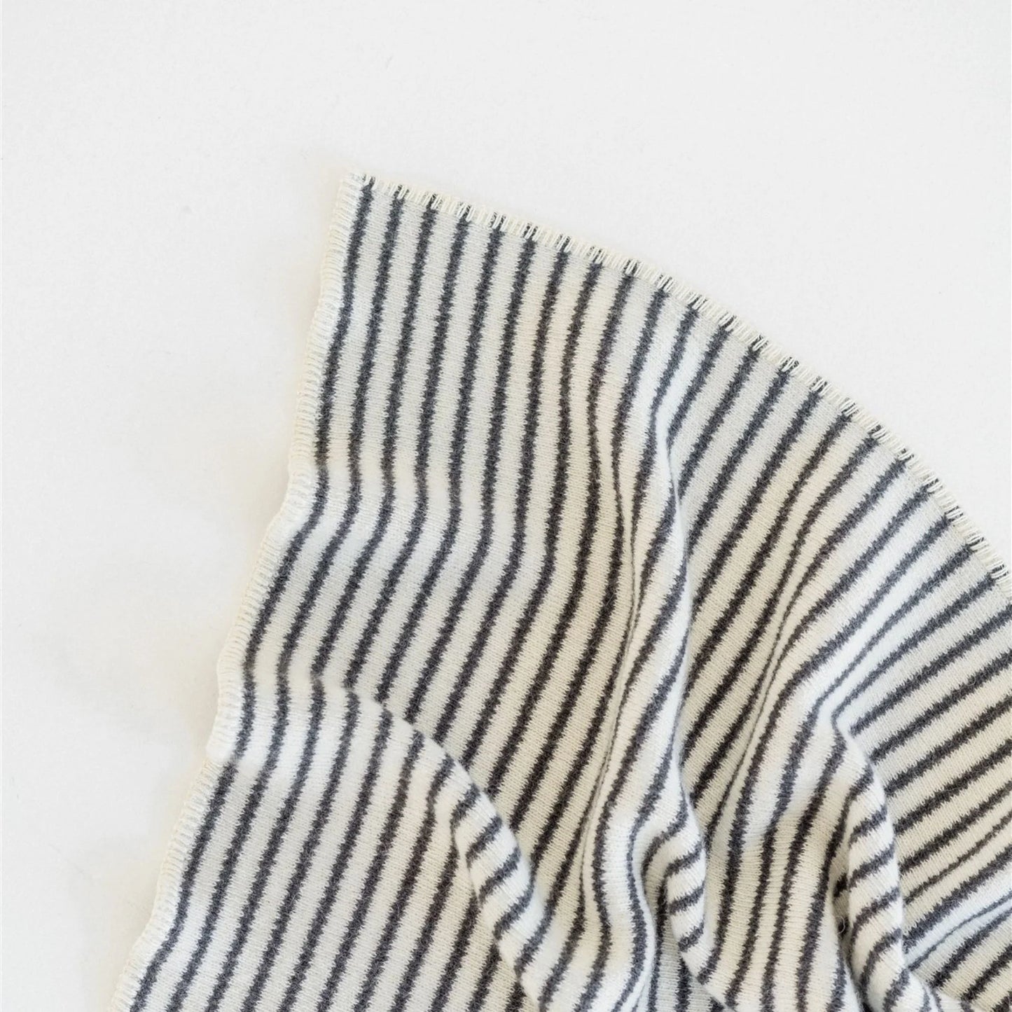 Foxtrot Home Charcoal Stripes Wool Baby Blanket