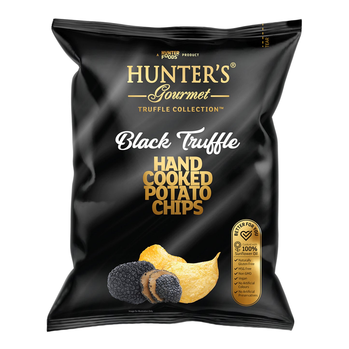 Hand Cooked potato Chips Black Truffle