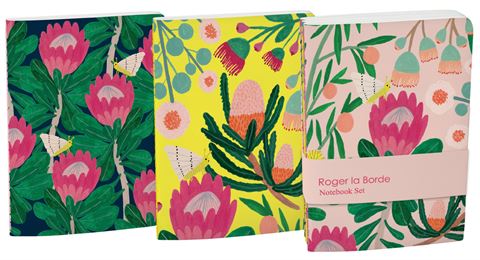 King Protea Set of 3 A6 Notebooks