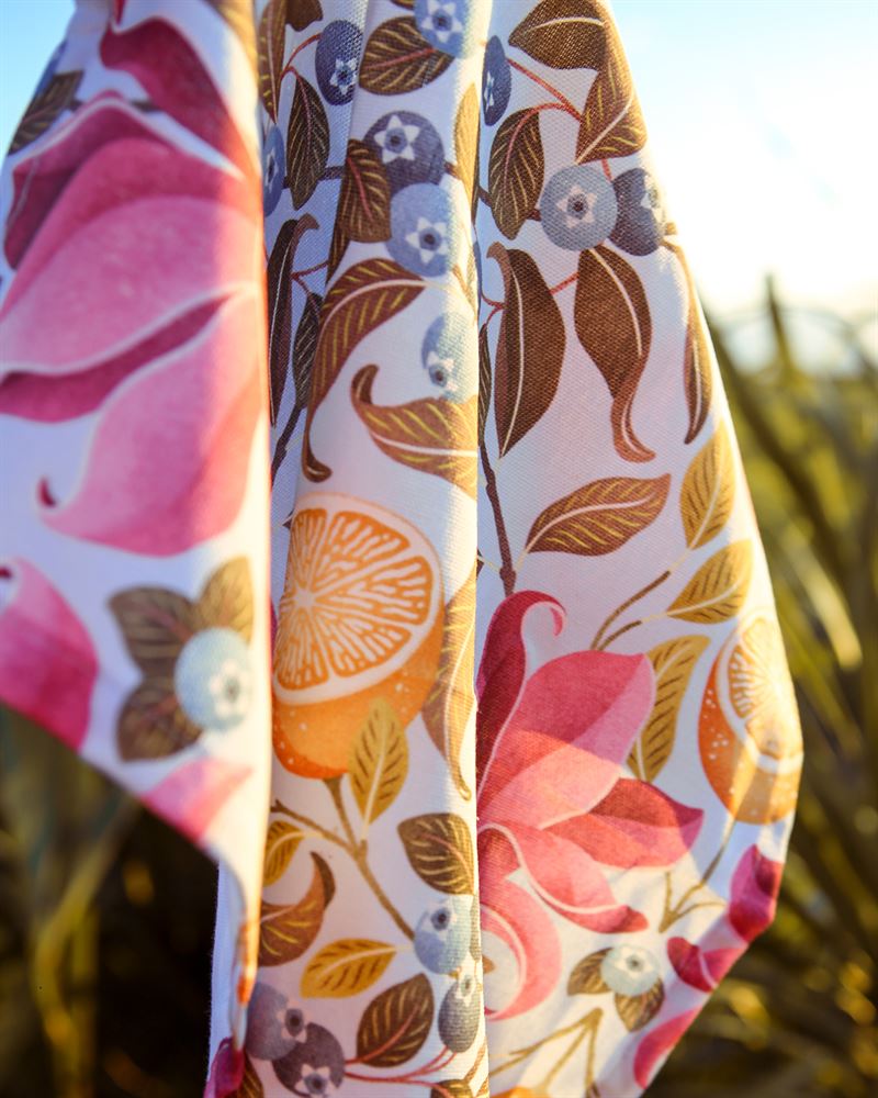 Lemons & Magnolia Tea Towel