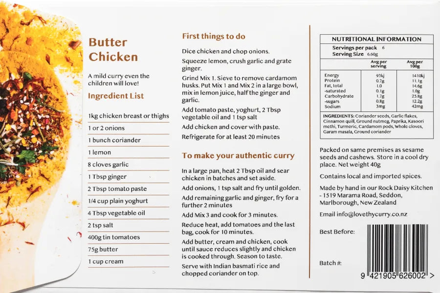 Love Thy Curry Butter Chicken