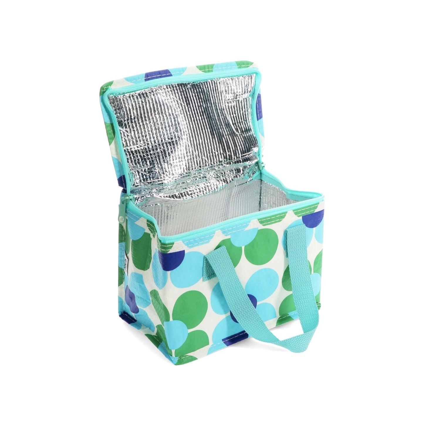 Insulated Lunch Bag - Blue & Green Daisy