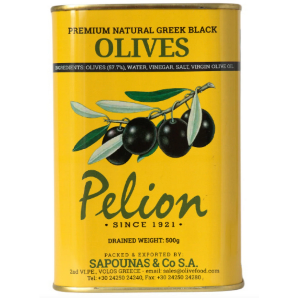 Pelion Olives Black Jumbo 870g