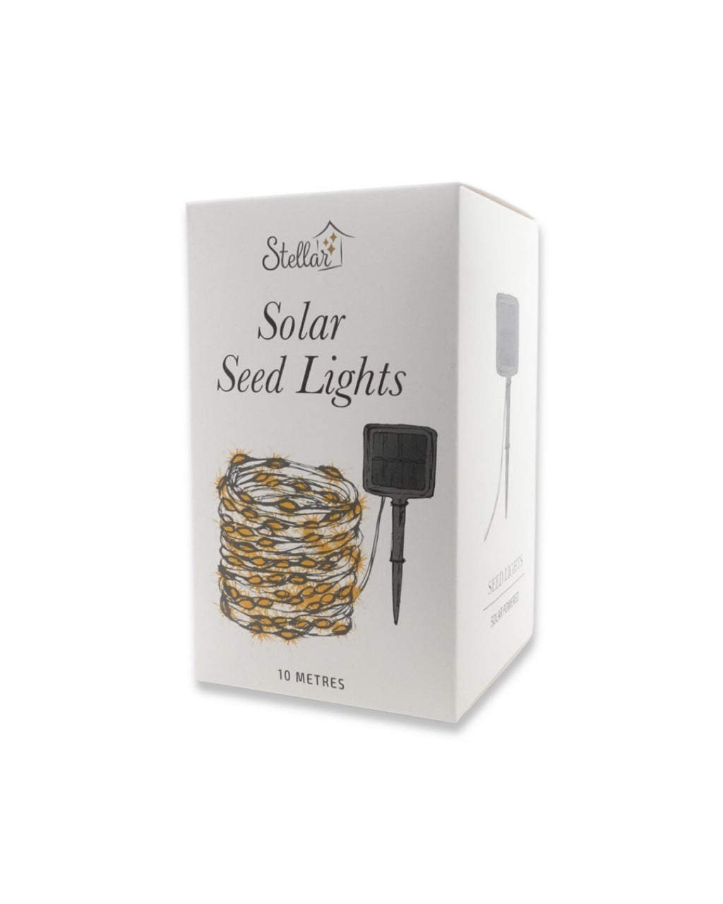 10m Silver Warm White Solar Seed Lights