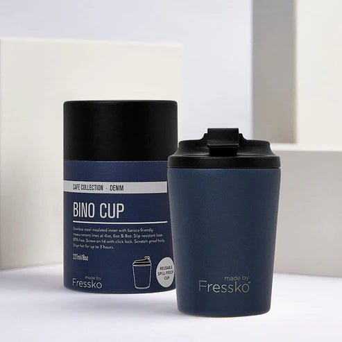 Fressko Bino Reusable Coffee Cup Denim