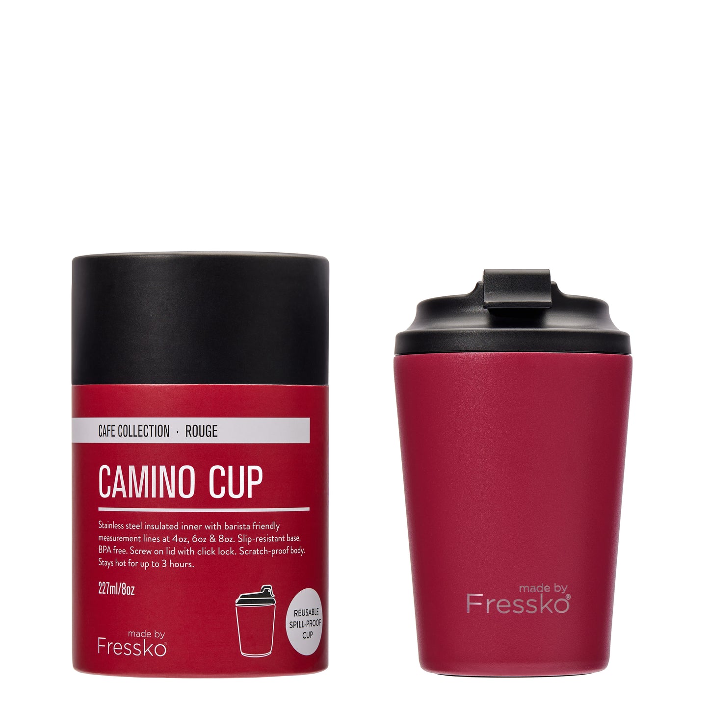 Fressko Camino Reusable Coffee Cup Rouge