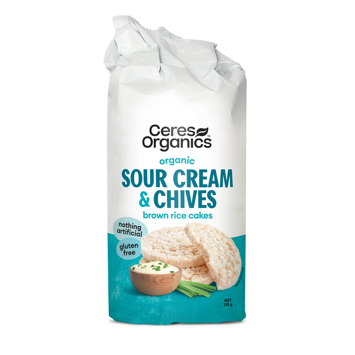 Ceres Brown RIce Cakes, Sourcream & Chives