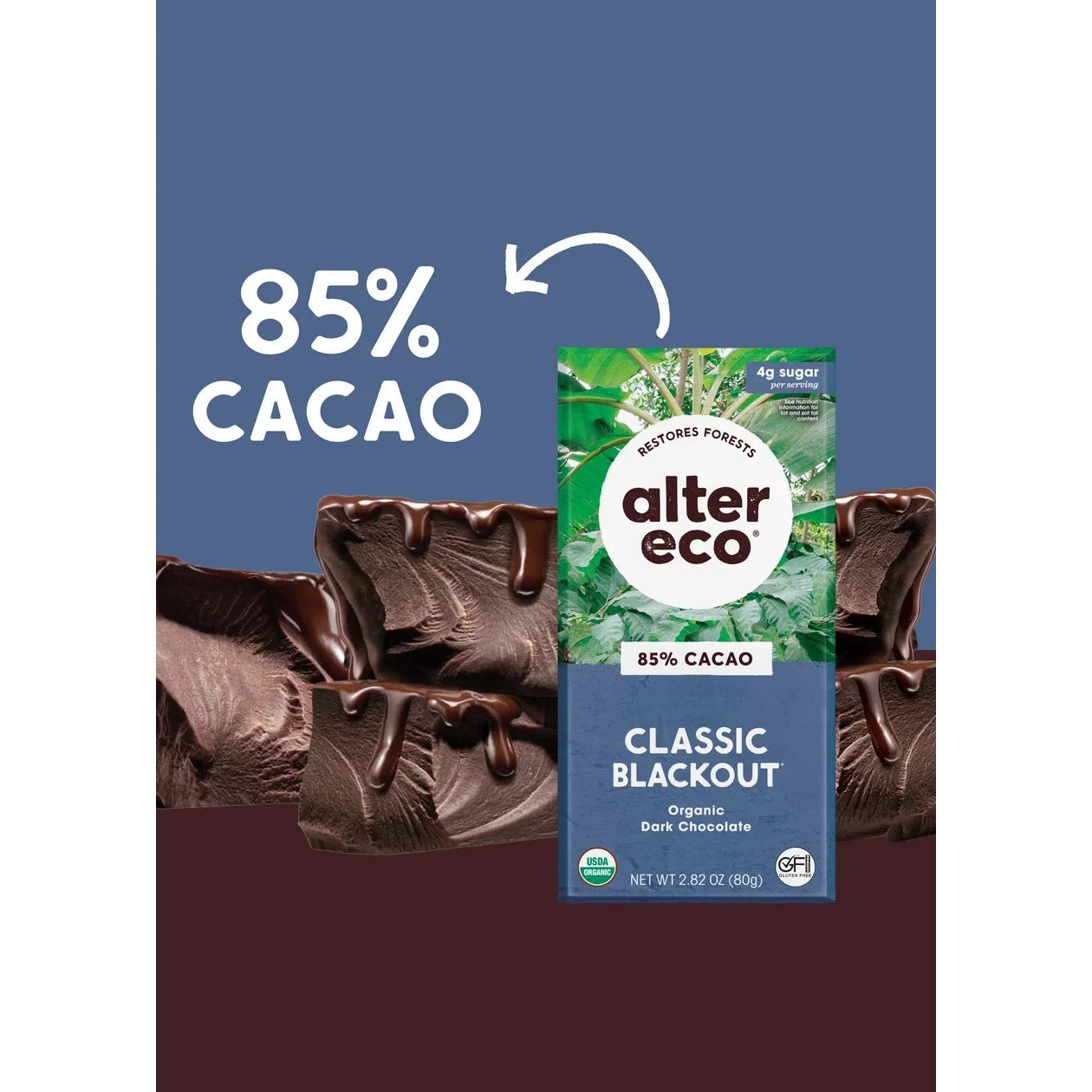 Alter Eco Chocolate Bar Classic Blackout 85%