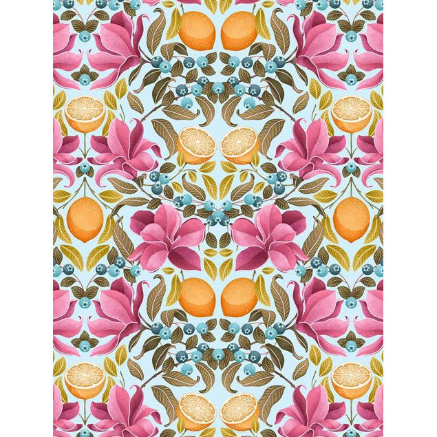 Lemons & Magnolia Tea Towel