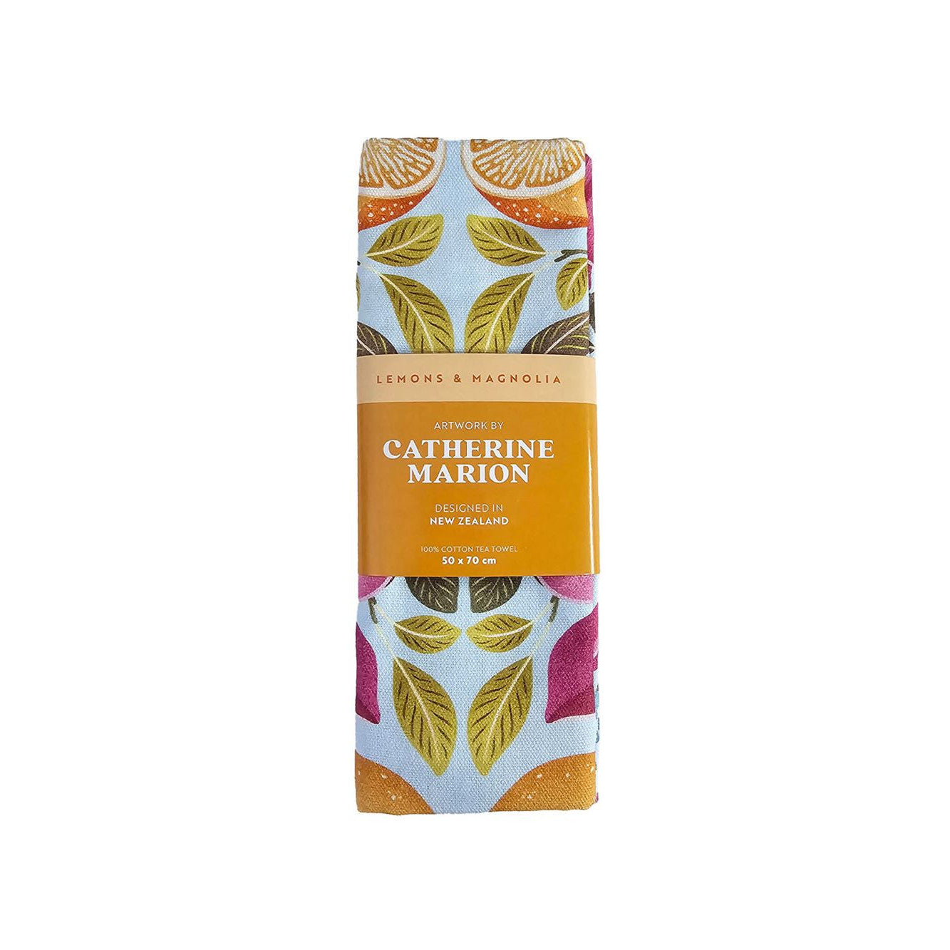 Lemons & Magnolia Tea Towel