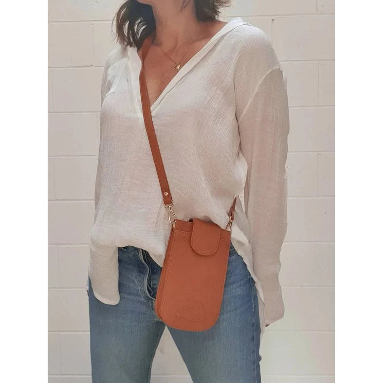 Hello Friday Lexi Phone Bag Tan