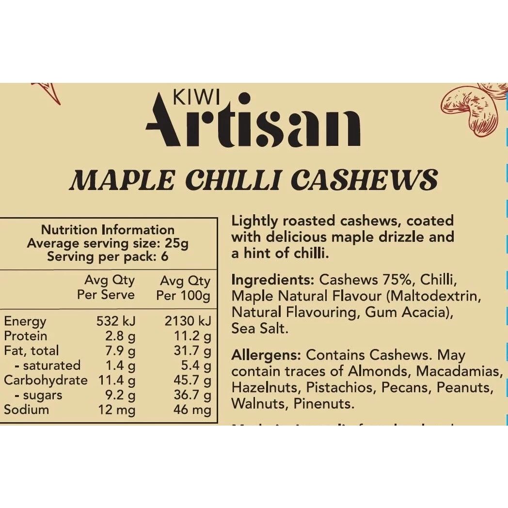 Maple Chilli Cashew Nuts