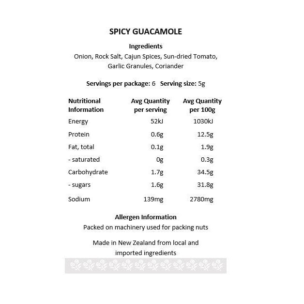 Spicy Guacamole Gourmet Dip Mix