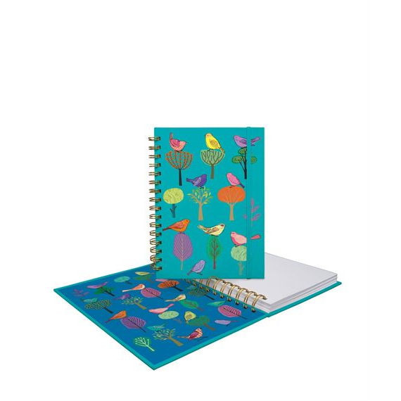 Roger La Borde Modern Birds A5 Blank Wiro Notebook
