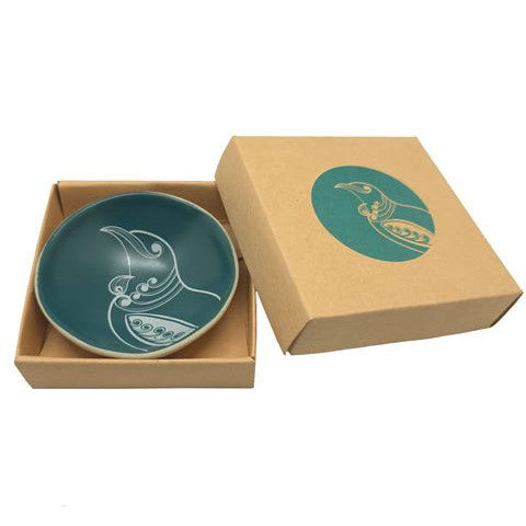 Tui White on Teal 7cm Bowl