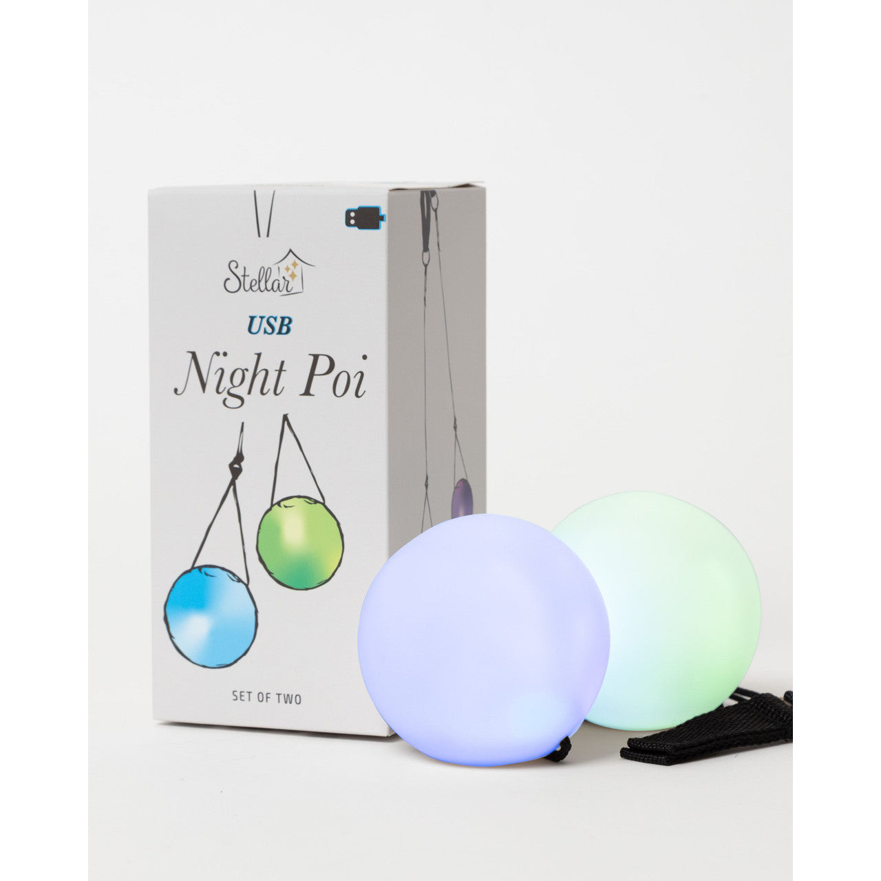 Stellar Night Poi Pair