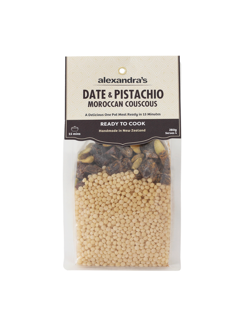 Date & Pistachio Moroccan Couscous Ready To Cook Meal 280G -front.jpg