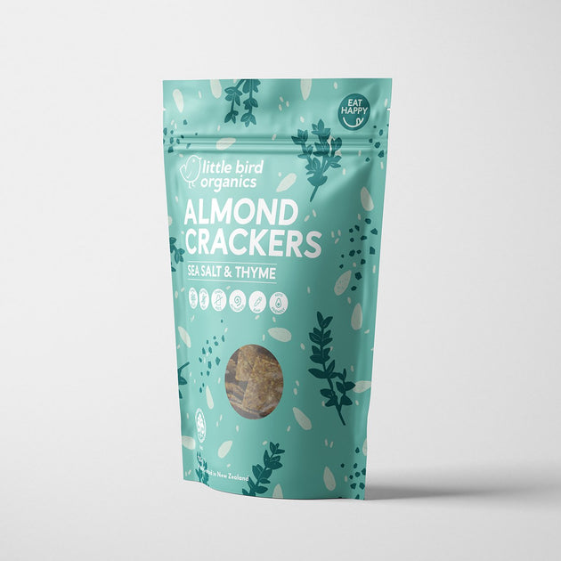 Almond Crackers Sea Salt &#038; Thyme &#8211; Resealable 100g Pouch-front.jpg