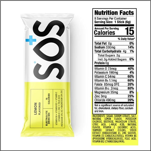 SOS Hydration Lemon Sachets