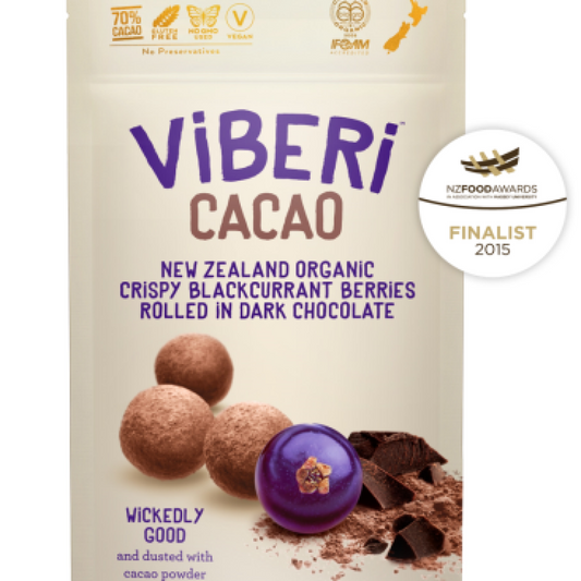 Viberi Cacao Dusted Blackcurrants 90g