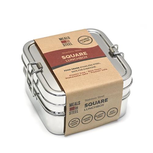 Twinlayer Square Shape Lunch Box