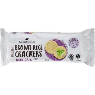 Brown Rice Crackers with Chia