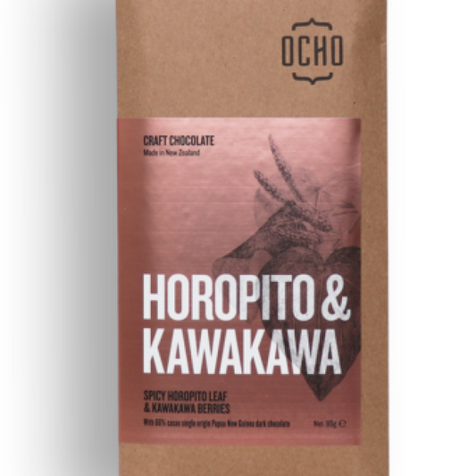 Ocho Horopito & Kawakawa Chocolate 66% Cacao 95G