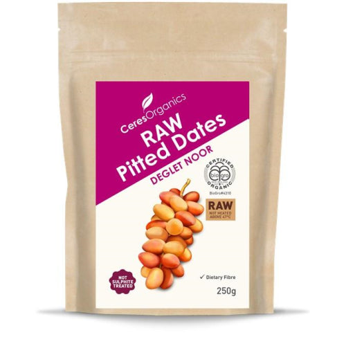 Raw Pitted Dates Resealable Pouch 250G