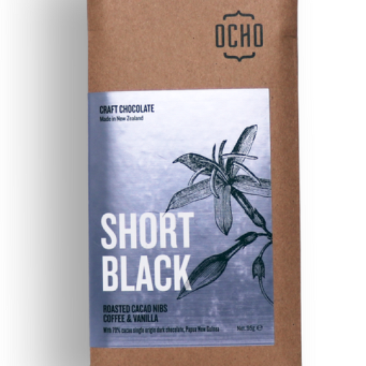 Ocho Short Black Craft Chocolate 70% Cacao 95G