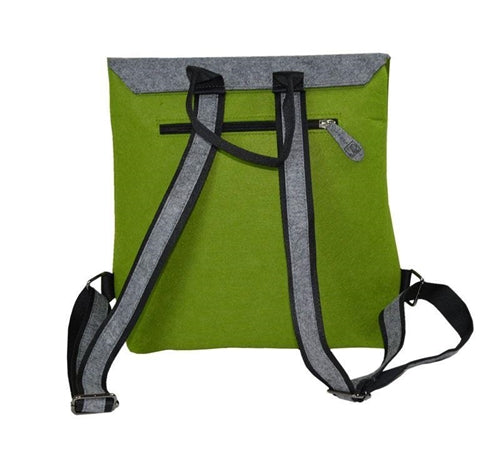 Ponga Green & Grey Backpack