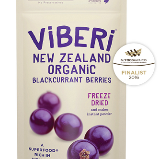 Viberi Organic Freeze Dried Blackcurrant Berries