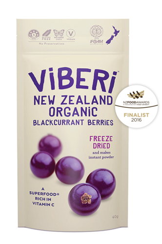 Viberi Organic Freeze Dried Blackcurrant Berries