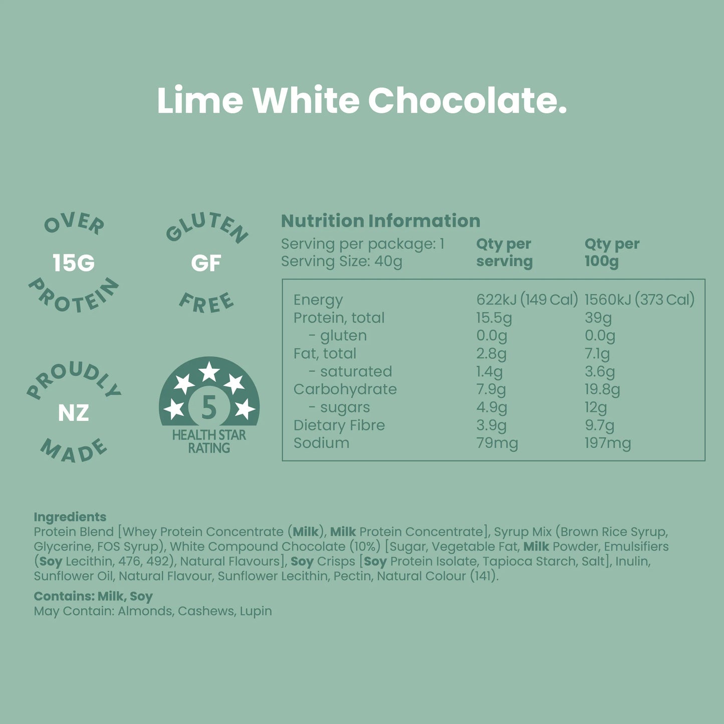 Nothing Naughty Lime White Chocolate