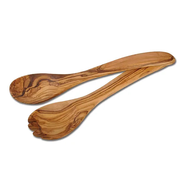Dishy Olive Wood Salad Servers 30cm