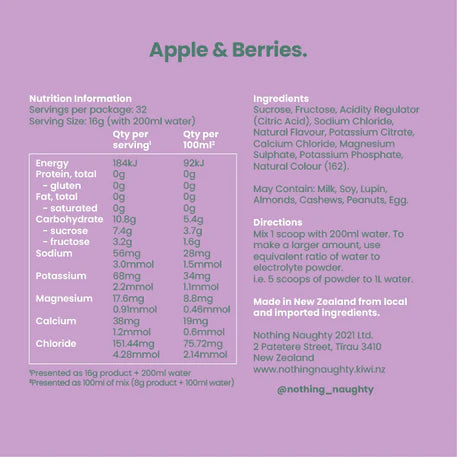 Electrolyte Hydration Powder - Apple & Berries