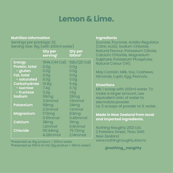 Electrolyte Hydration Powder - Lemon & Lime