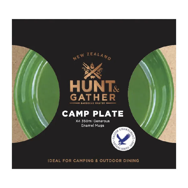 Enamel pasta Plates 20cm - 4 pack Hunter Green