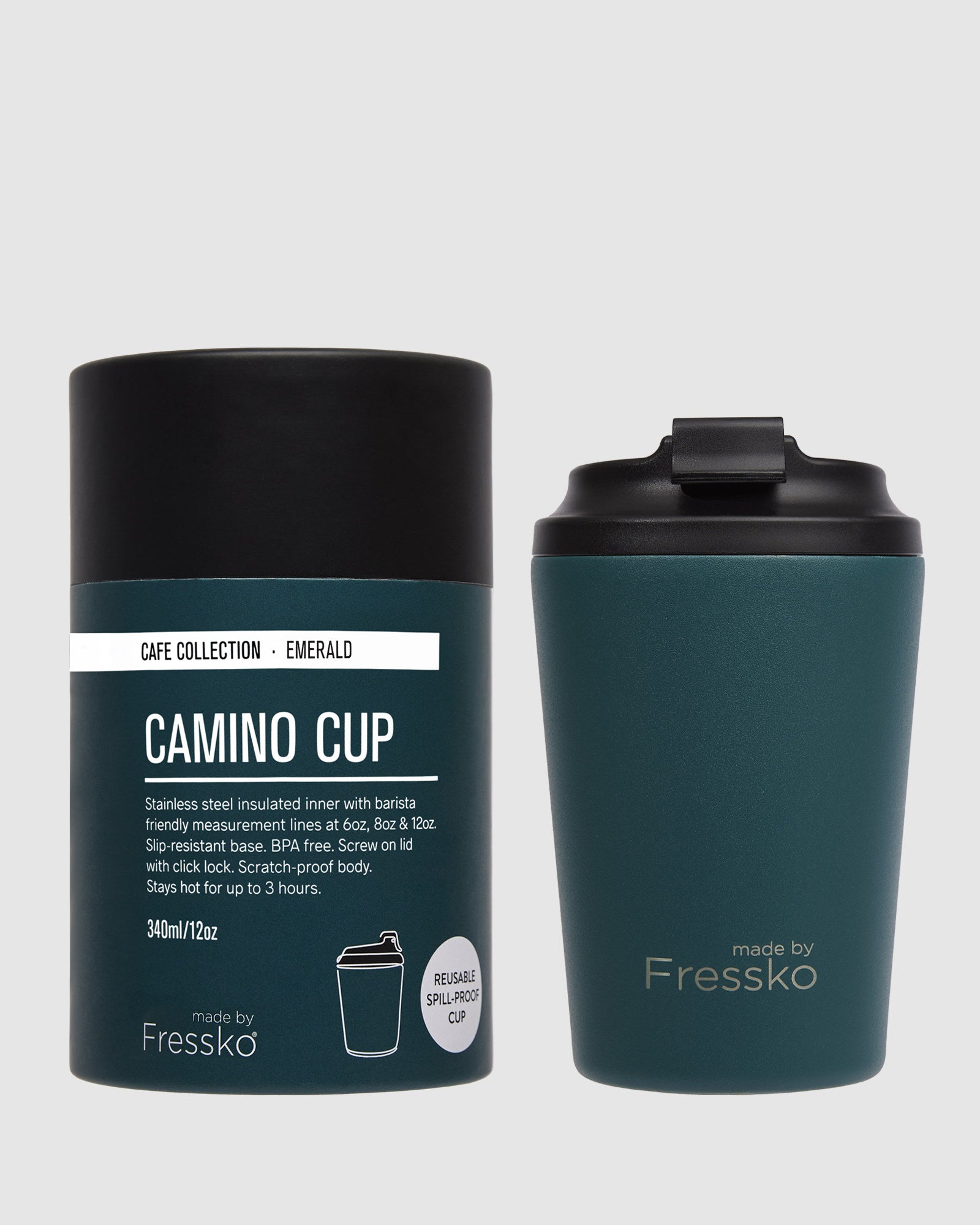 Fressko Camino  Reusable Coffee Cup Emerald